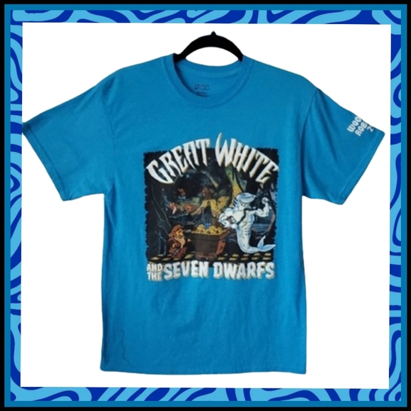 GREAT WHITE and the SEVEN DWARFS ☆ TEE ☆ MEDIUM ☆ NWOT - Picture 1 of 5